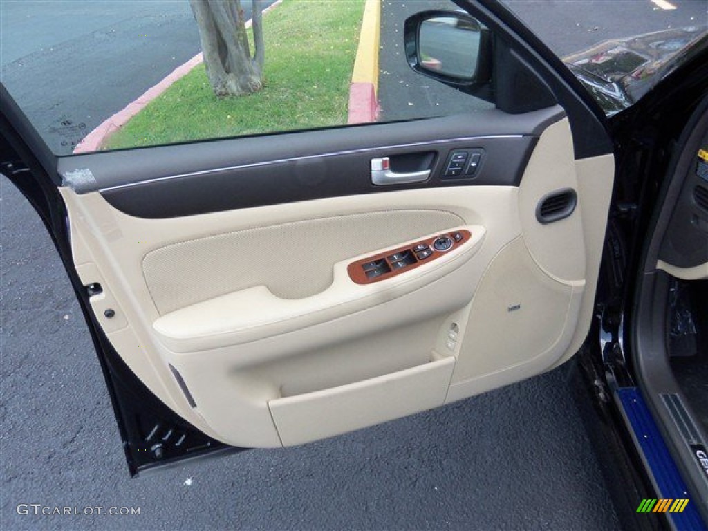 2013 Hyundai Genesis 5.0 R Spec Sedan Cashmere Door Panel Photo #81106623