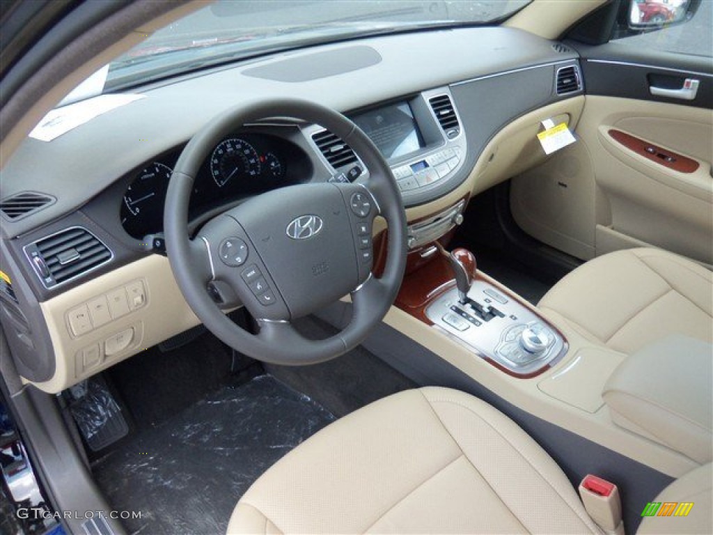 Cashmere Interior 2013 Hyundai Genesis 5.0 R Spec Sedan Photo #81106651