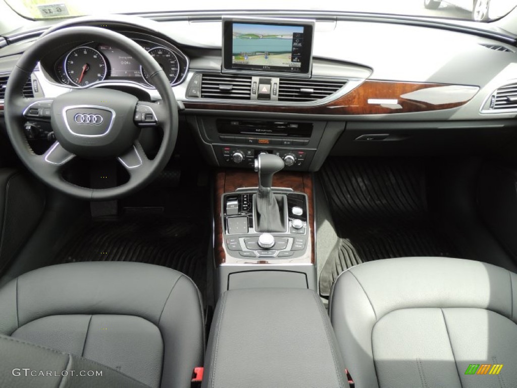 2012 Audi A6 3.0T quattro Sedan Black Dashboard Photo #81106724