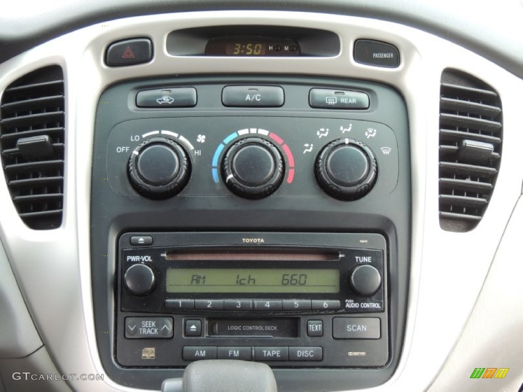 2004 Toyota Highlander I4 Controls Photos