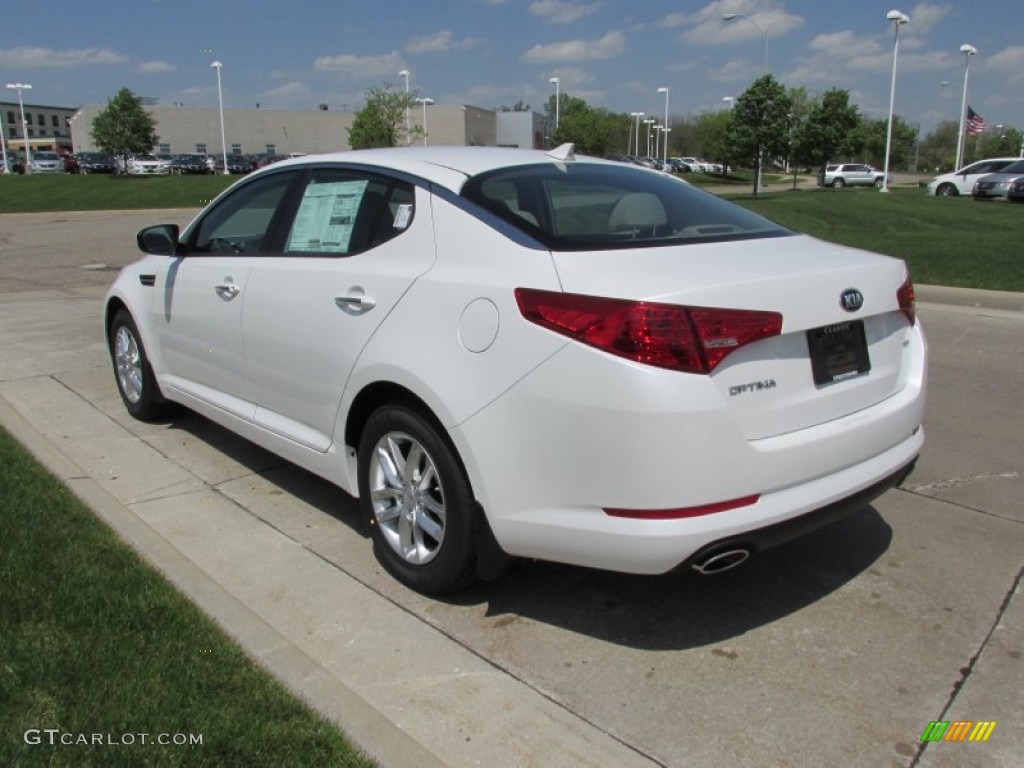 2013 Optima LX - Snow White Pearl / Beige photo #2