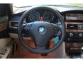 Cream Beige Dakota Leather Steering Wheel Photo for 2008 BMW 5 Series #81111614
