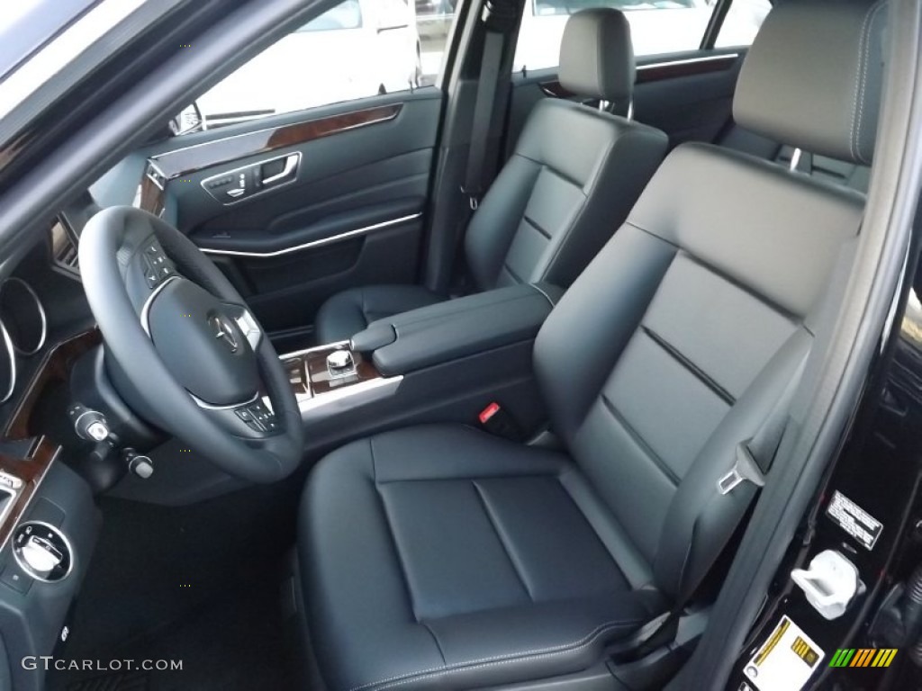 Black Interior 2014 Mercedes-Benz E 350 4Matic Sedan Photo #81111874