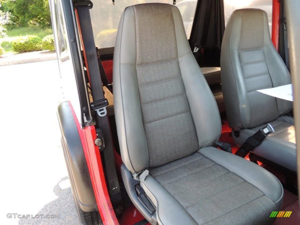 1995 Wrangler S 4x4 - Poppy Red / Gray photo #6