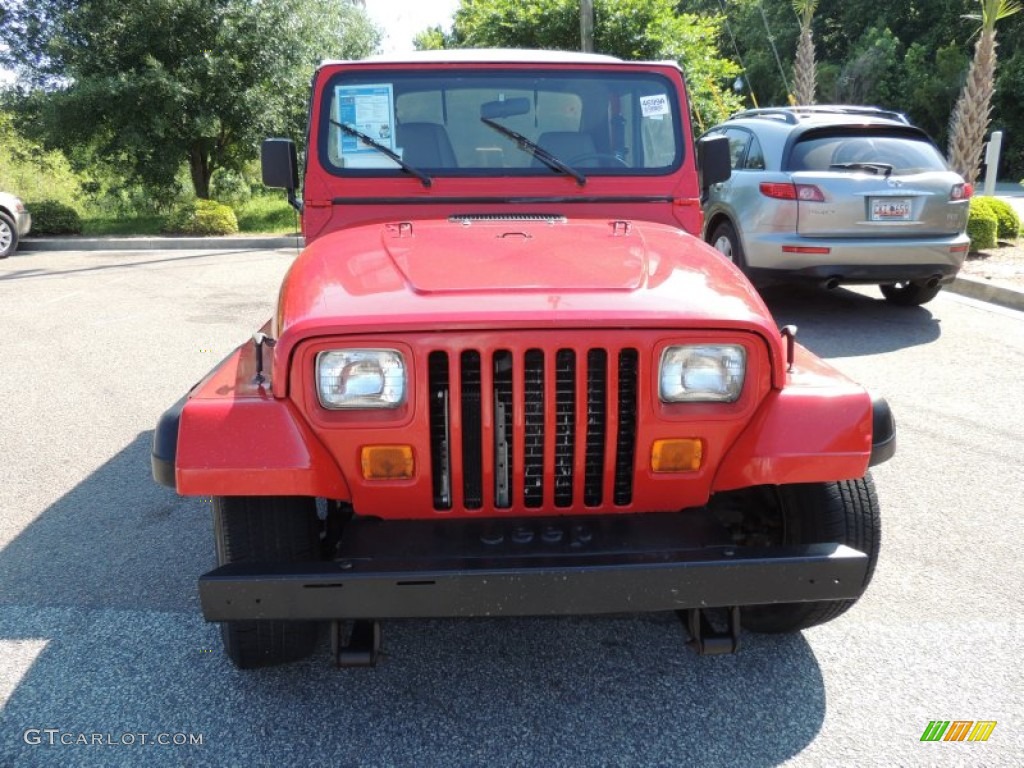1995 Wrangler S 4x4 - Poppy Red / Gray photo #13