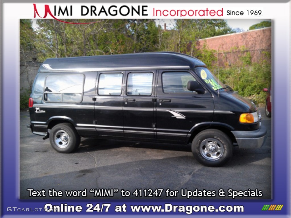 2001 Ram Van 1500 Passenger Conversion - Black / Dark Slate Gray photo #5