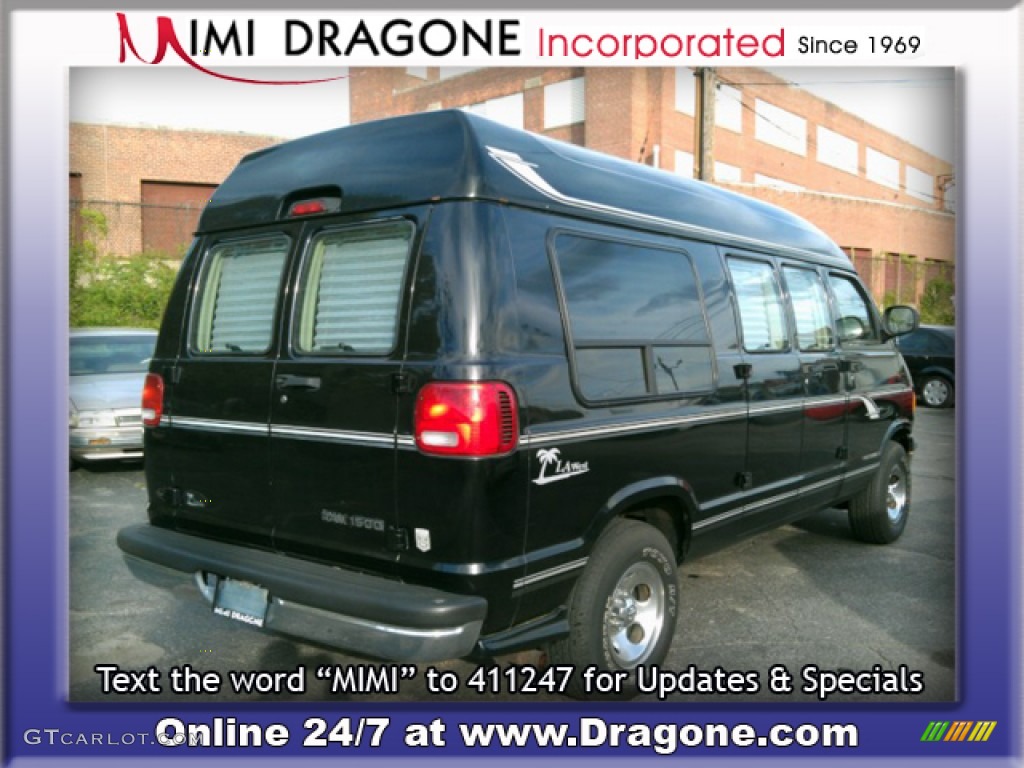 2001 Ram Van 1500 Passenger Conversion - Black / Dark Slate Gray photo #6
