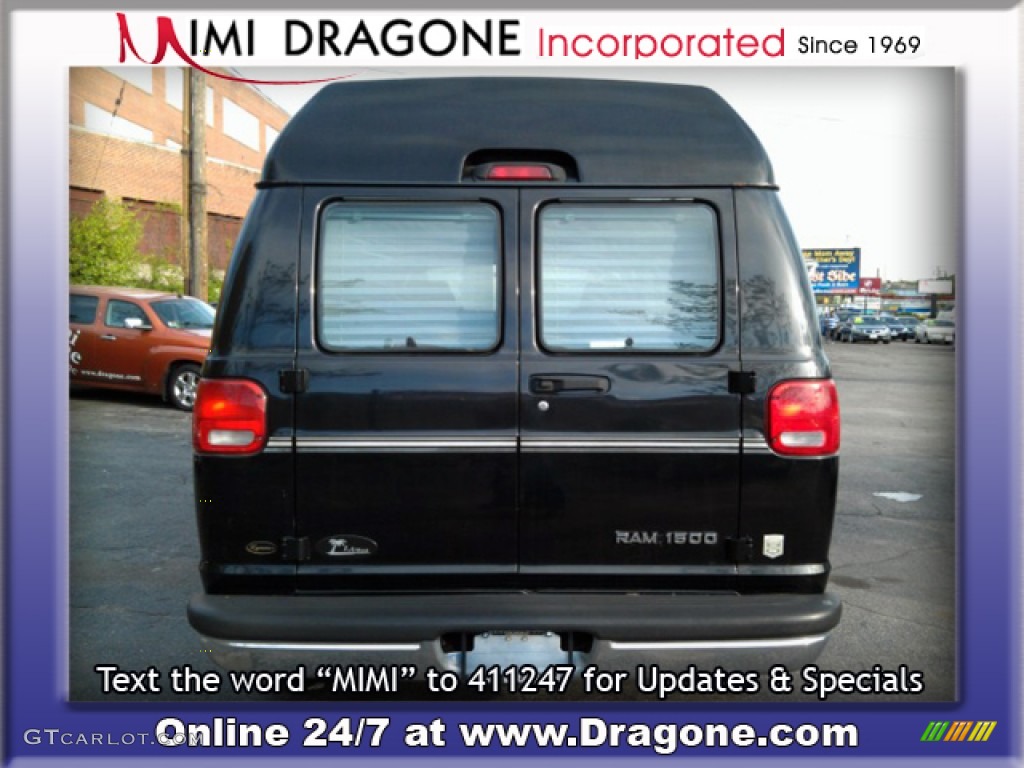 2001 Ram Van 1500 Passenger Conversion - Black / Dark Slate Gray photo #7