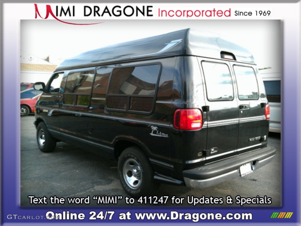 2001 Ram Van 1500 Passenger Conversion - Black / Dark Slate Gray photo #8