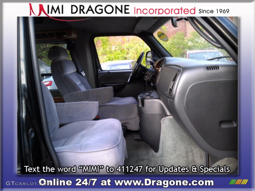 2001 Ram Van 1500 Passenger Conversion - Black / Dark Slate Gray photo #16
