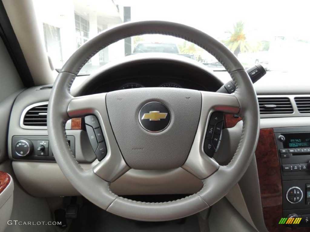2012 Chevrolet Suburban LT Light Titanium/Dark Titanium Steering Wheel Photo #81116330