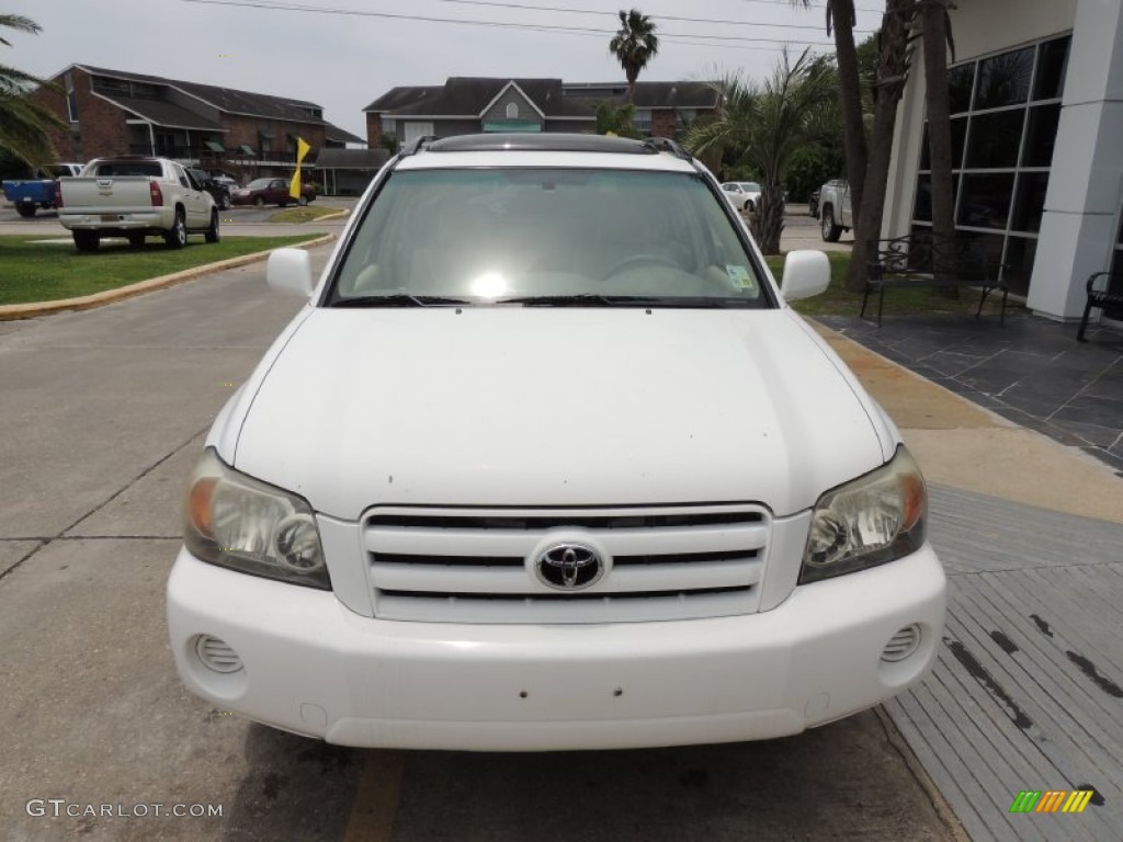 2004 Highlander V6 - Super White / Ivory photo #2