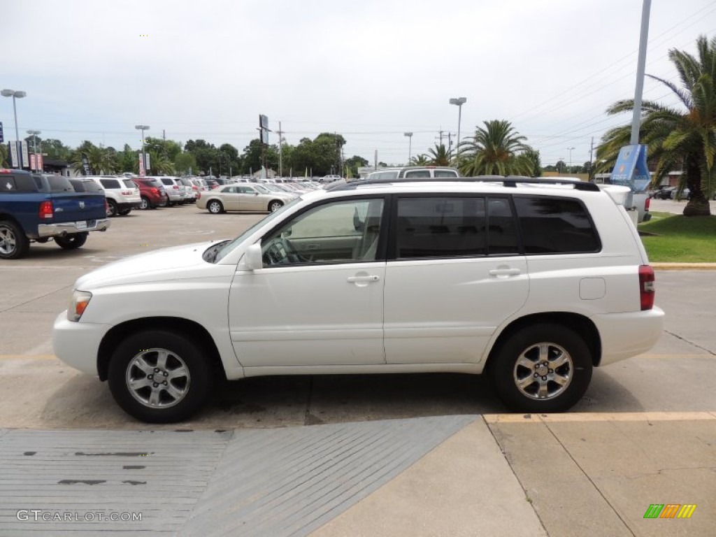 2004 Highlander V6 - Super White / Ivory photo #5