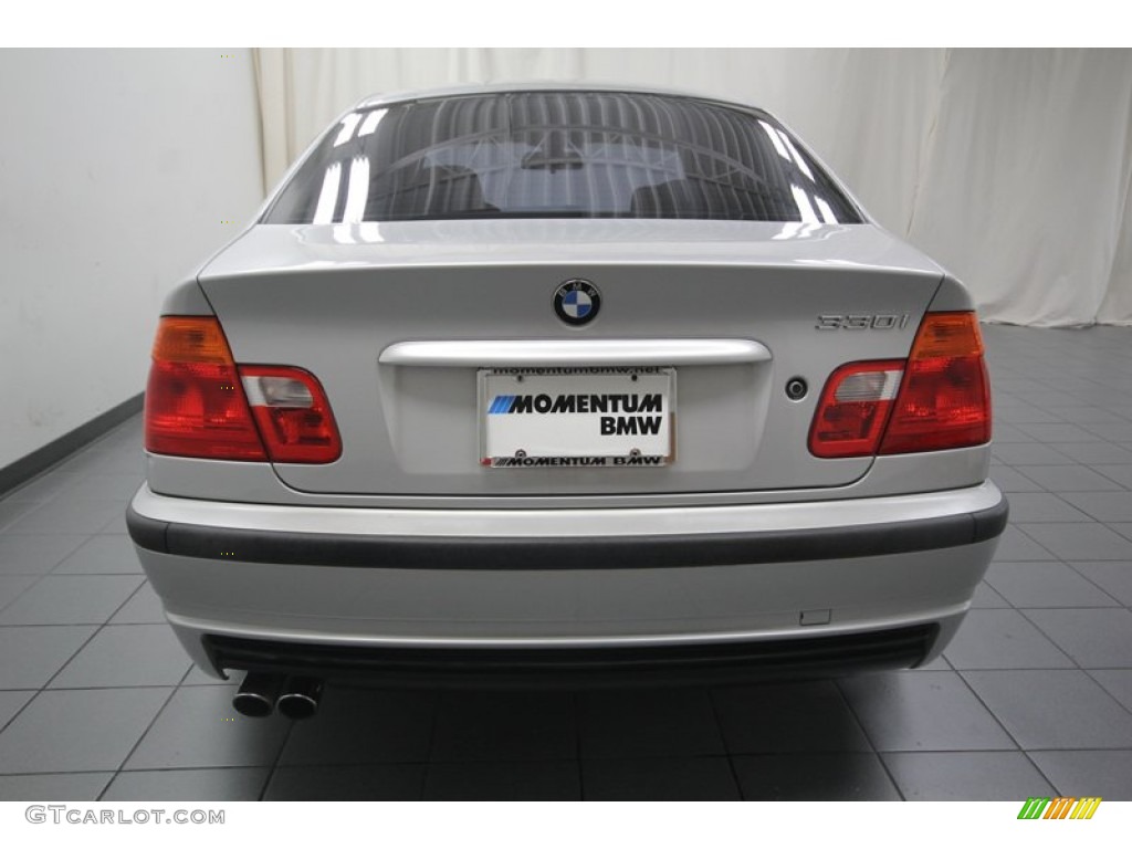 2001 3 Series 330i Sedan - Titanium Silver Metallic / Black photo #11