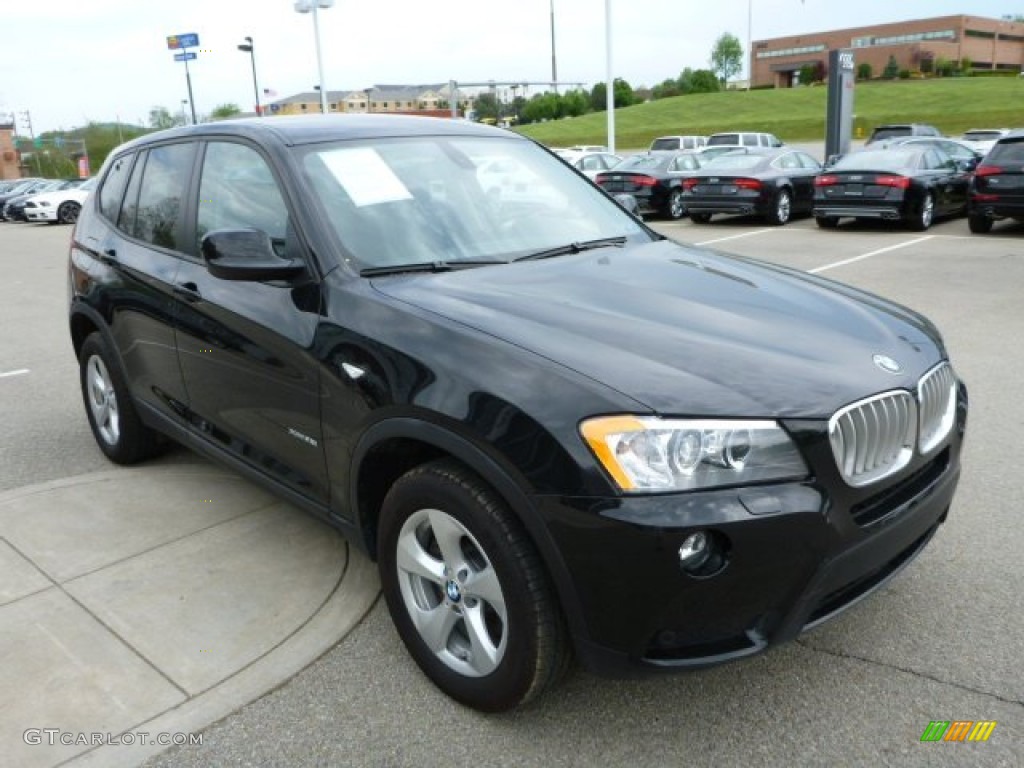 2012 X3 xDrive 28i - Black Sapphire Metallic / Black photo #7