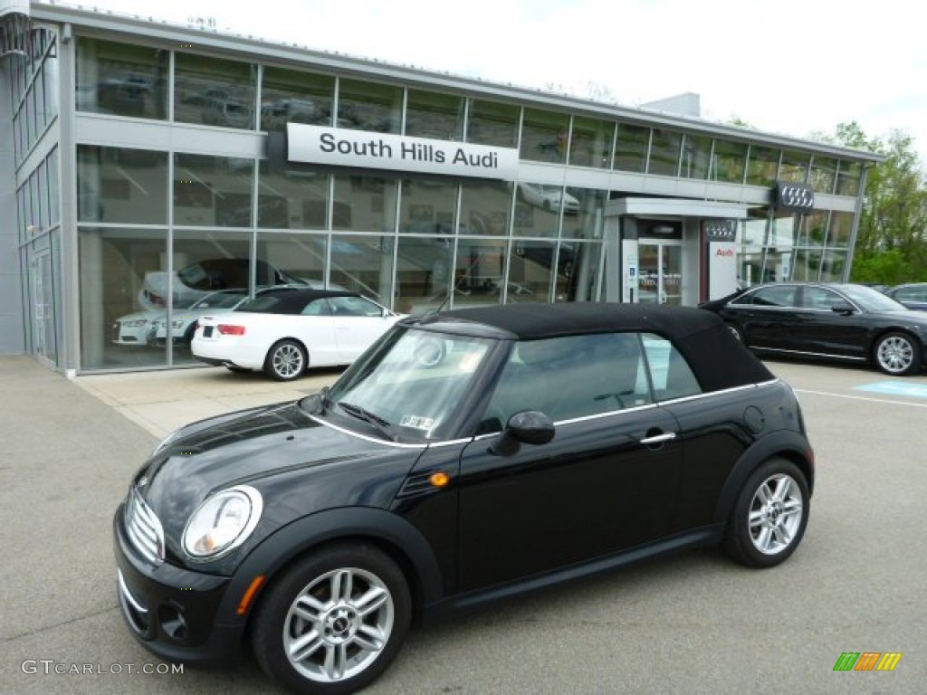 2011 Cooper Convertible - Midnight Black Metallic / Carbon Black photo #1