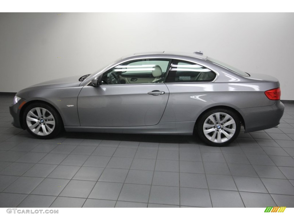 2012 3 Series 328i Coupe - Space Grey Metallic / Cream Beige photo #2