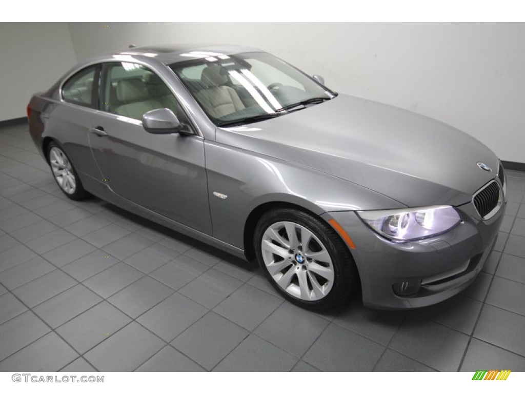 2012 3 Series 328i Coupe - Space Grey Metallic / Cream Beige photo #8