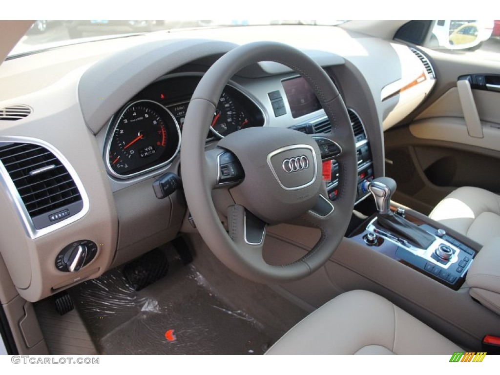 2013 Audi Q7 3.0 TFSI quattro Cardamom Beige Dashboard Photo #81122112