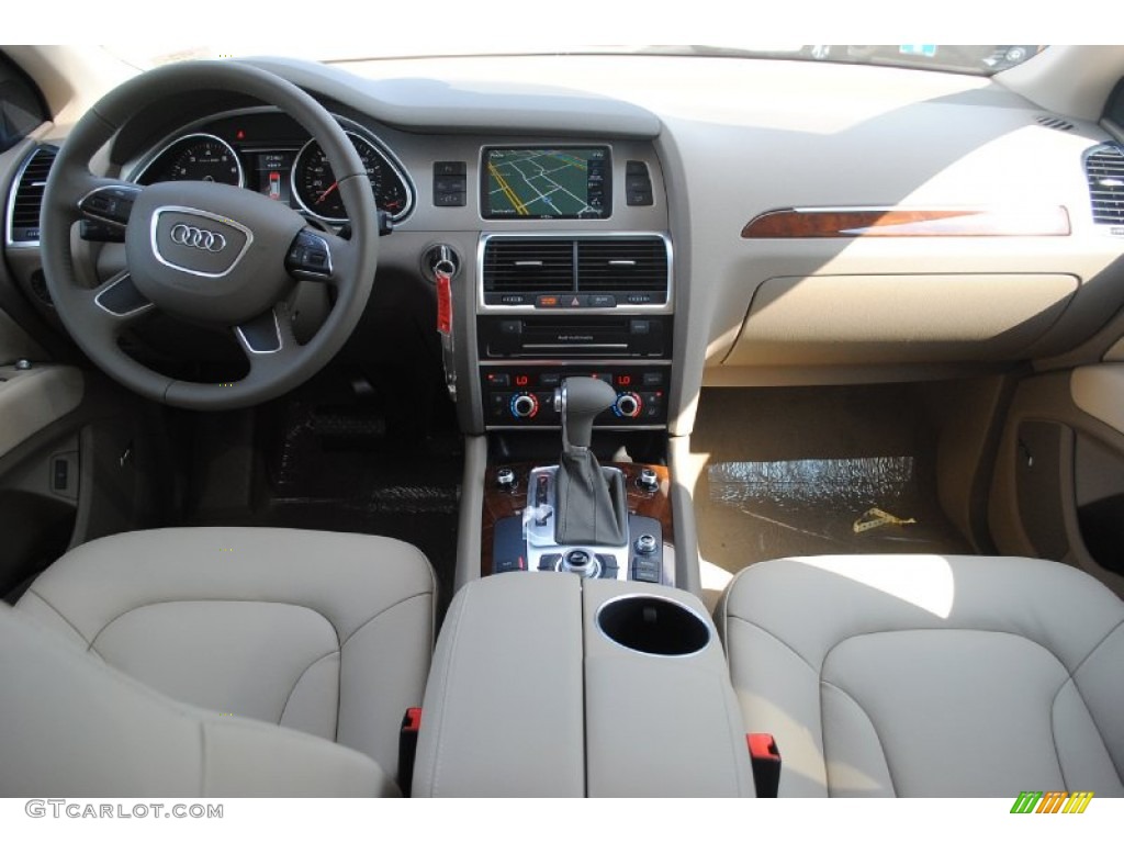 2013 Audi Q7 3.0 TFSI quattro Cardamom Beige Dashboard Photo #81122408