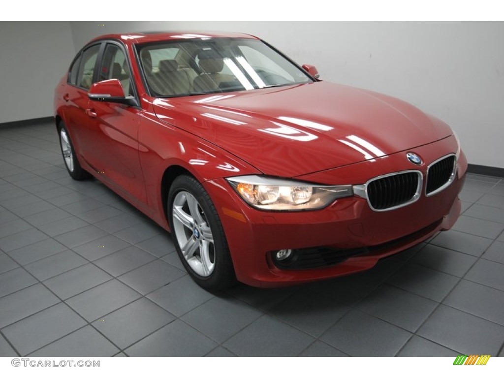 2012 3 Series 328i Sedan - Melbourne Red Metallic / Venetian Beige photo #1