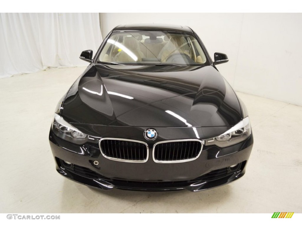 2013 3 Series 328i Sedan - Jet Black / Venetian Beige photo #4