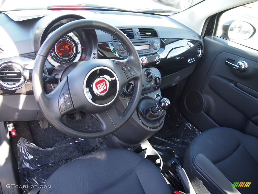 2012 Fiat 500 Pop Tessuto Grigio/Nero (Grey/Black) Dashboard Photo #81125474