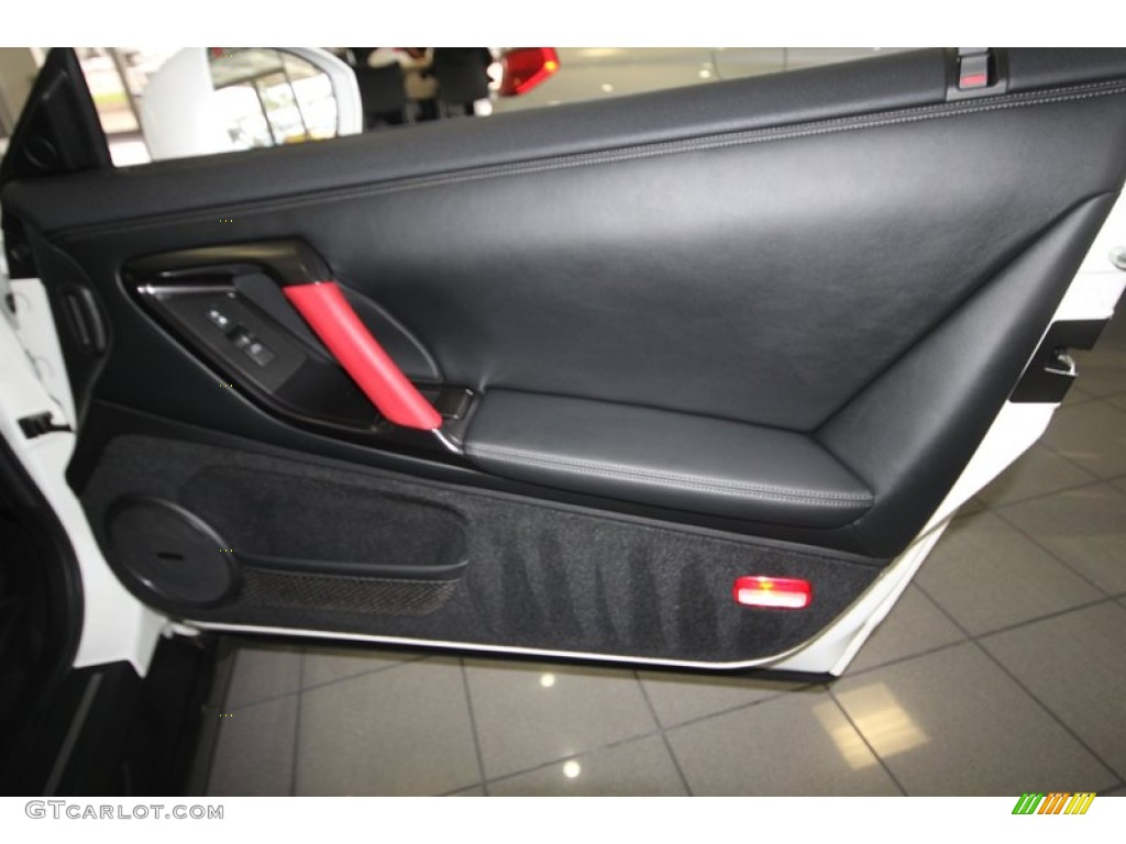 2013 Nissan GT-R Black Edition Black Edition Black/Red Door Panel Photo #81126023