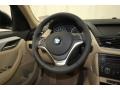 2014 BMW X1 Sand Beige Interior Steering Wheel Photo
