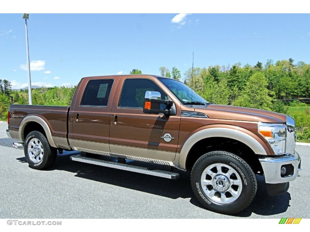 Golden Bronze Metallic 2011 Ford F250 Super Duty Lariat Crew Cab 4x4 Exterior Photo #81128228