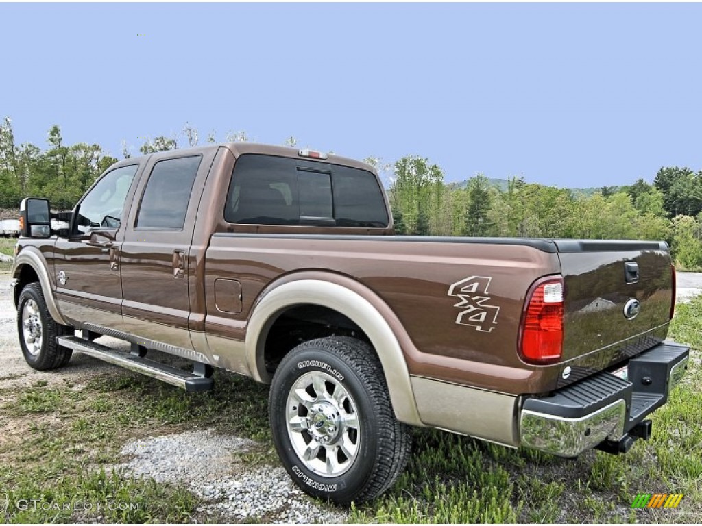 2011 F250 Super Duty Lariat Crew Cab 4x4 - Golden Bronze Metallic / Black Two Tone Leather photo #12