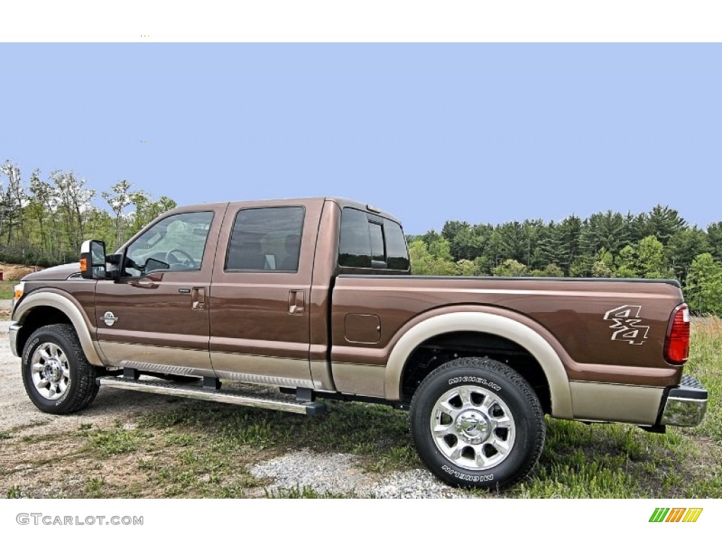 Golden Bronze Metallic 2011 Ford F250 Super Duty Lariat Crew Cab 4x4 Exterior Photo #81128455