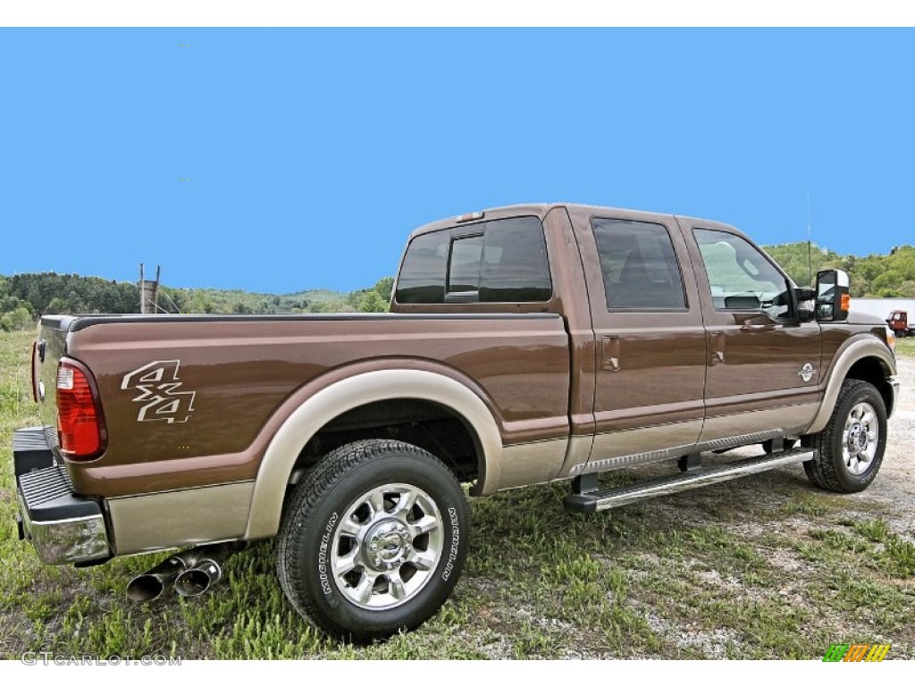 2011 F250 Super Duty Lariat Crew Cab 4x4 - Golden Bronze Metallic / Black Two Tone Leather photo #14