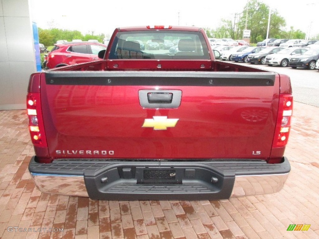 2013 Silverado 1500 Work Truck Regular Cab 4x4 - Deep Ruby Metallic / Dark Titanium photo #14