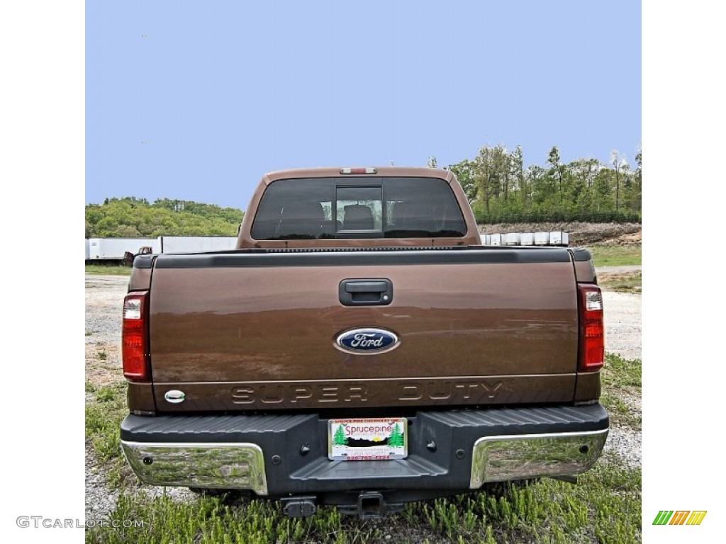 2011 F250 Super Duty Lariat Crew Cab 4x4 - Golden Bronze Metallic / Black Two Tone Leather photo #16