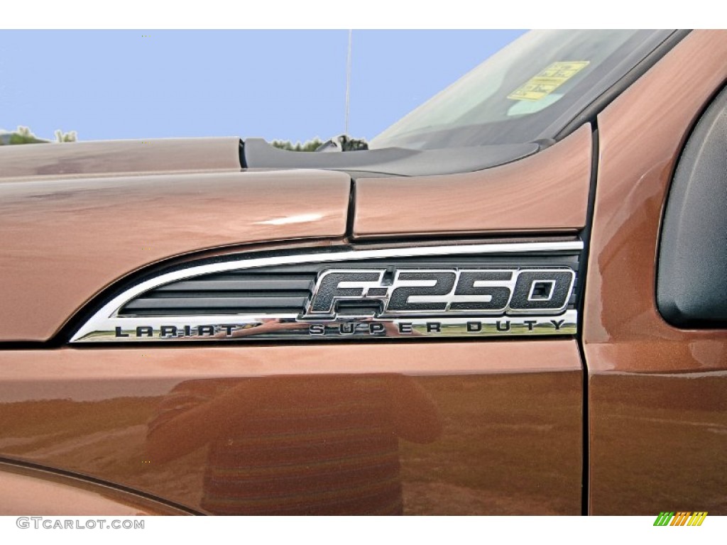 2011 F250 Super Duty Lariat Crew Cab 4x4 - Golden Bronze Metallic / Black Two Tone Leather photo #18