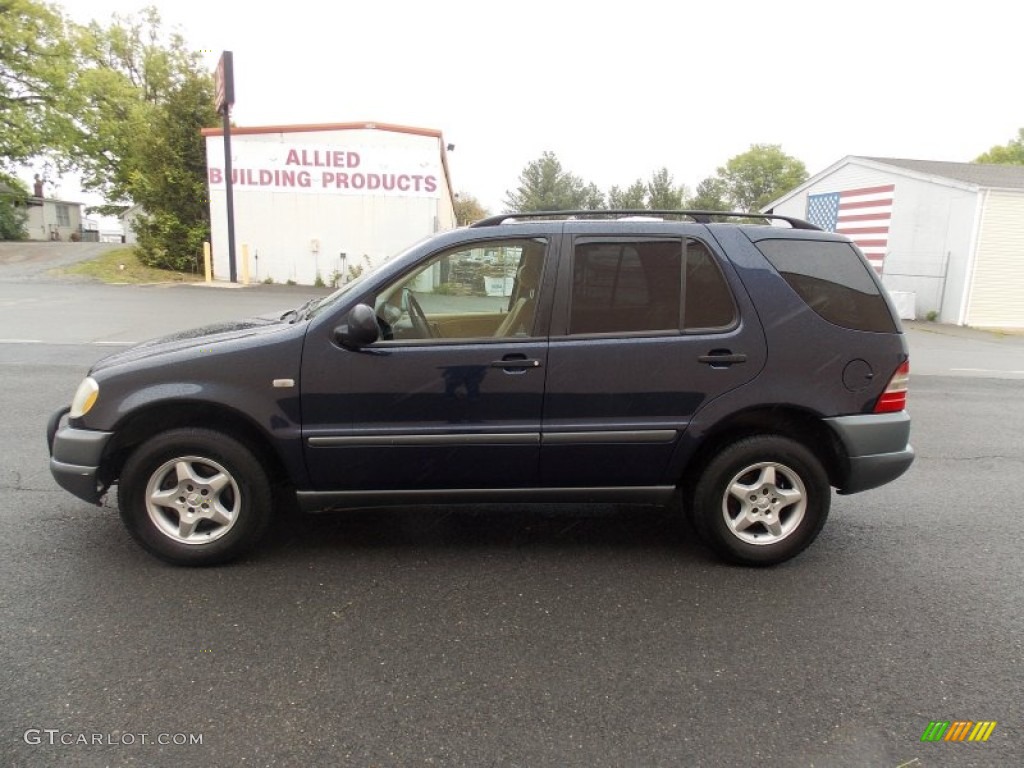 1999 ML 320 4Matic - Azure Blue Metallic / Sand photo #2