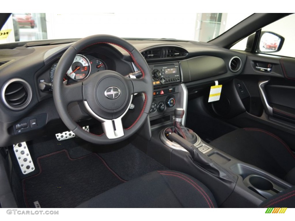 Black/Red Accents Interior 2013 Scion FR-S Sport Coupe Photo #81129225