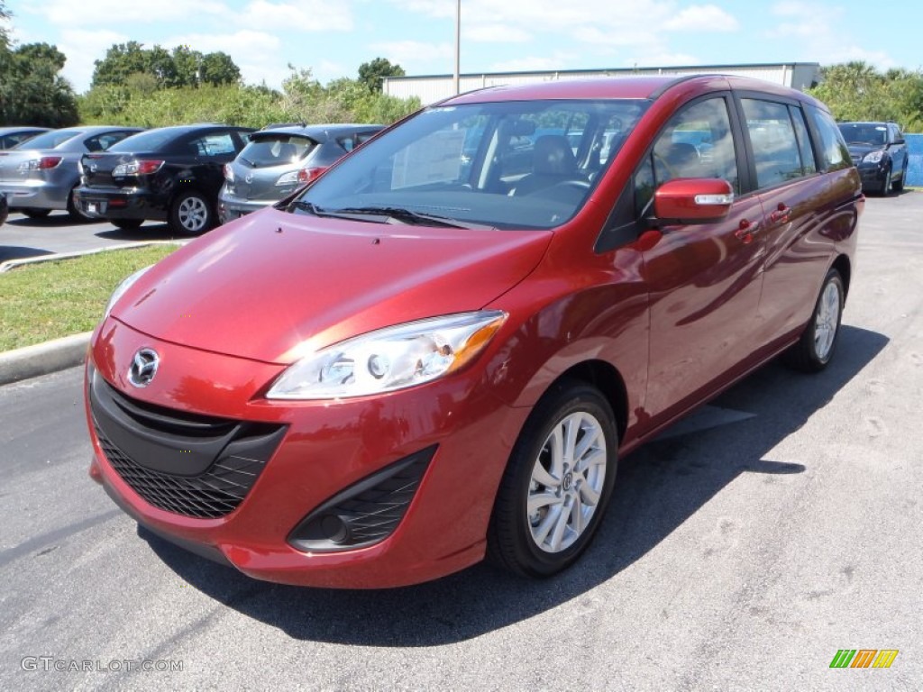 2013 MAZDA5 Sport - Zeal Red Mica / Sand photo #1