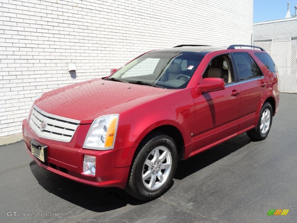 2008 SRX 4 V6 AWD - Crystal Red / Cashmere/Cocoa photo #1