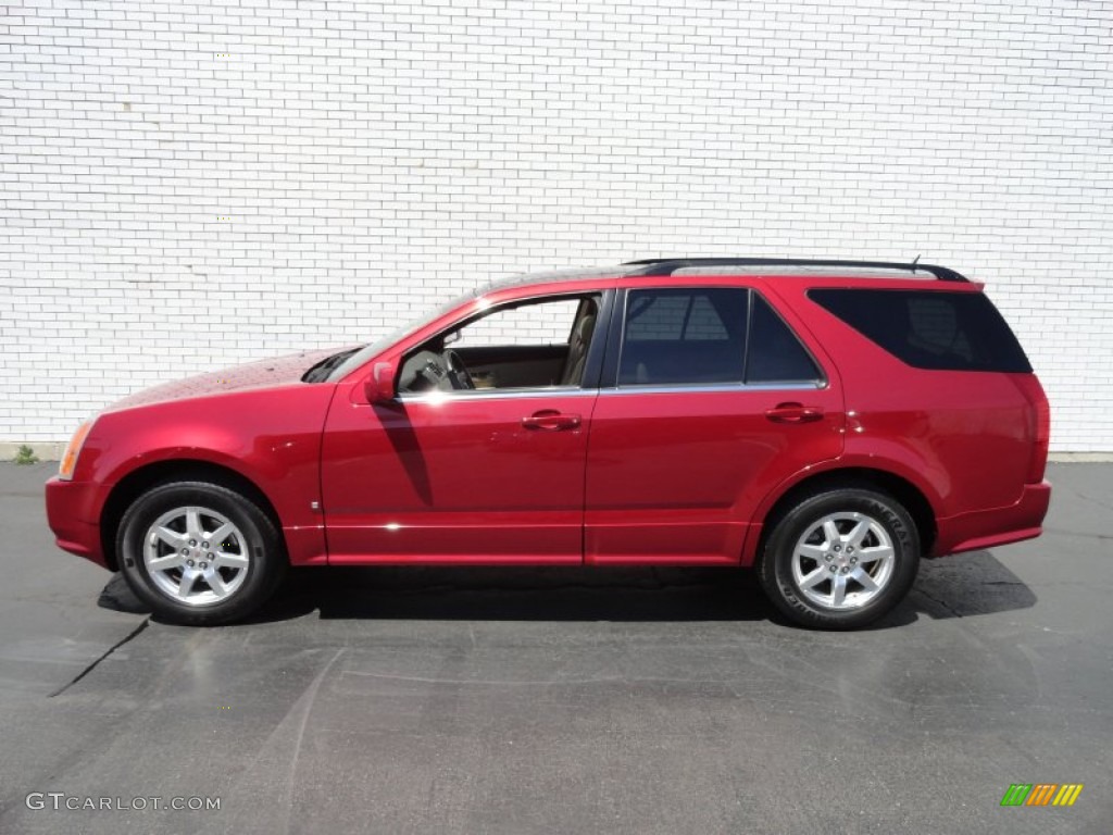2008 SRX 4 V6 AWD - Crystal Red / Cashmere/Cocoa photo #7