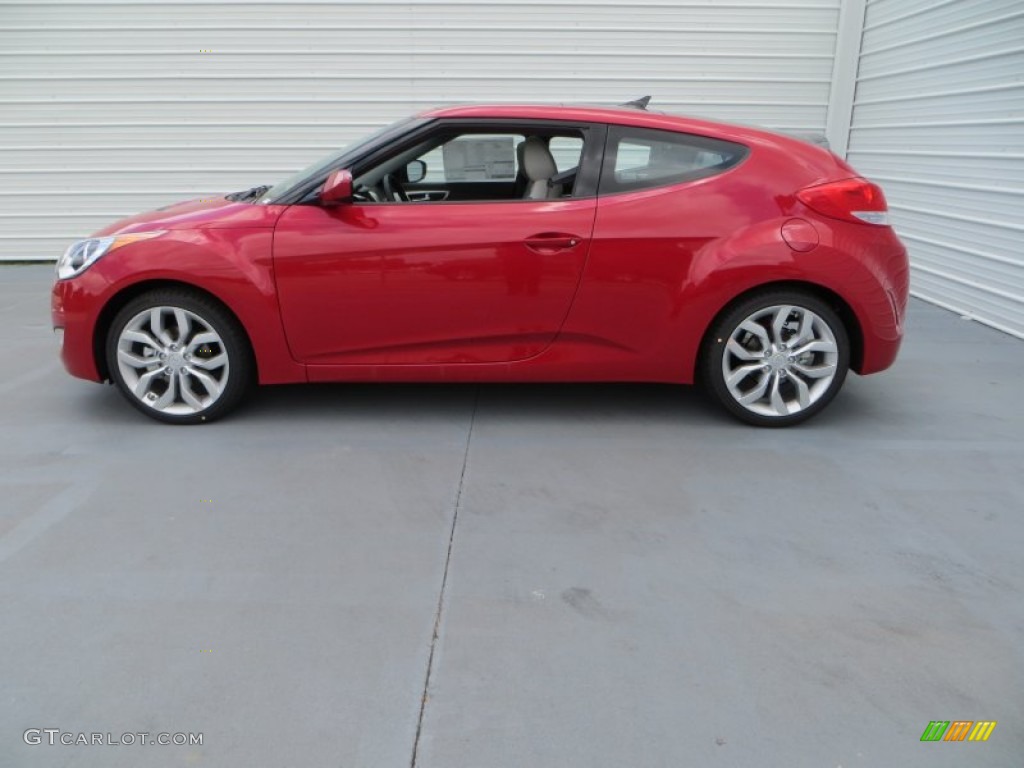 Boston Red 2013 Hyundai Veloster Standard Veloster Model Exterior Photo #81131885