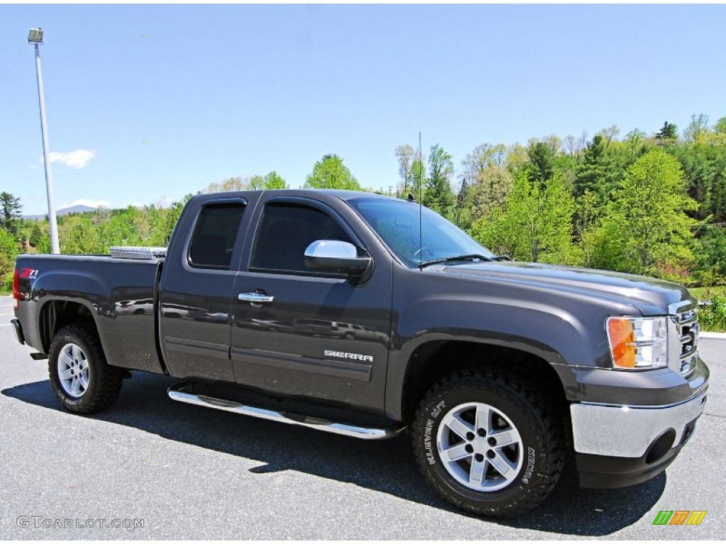 Storm Gray Metallic 2010 GMC Sierra 1500 SLE Extended Cab 4x4 Exterior Photo #81132741