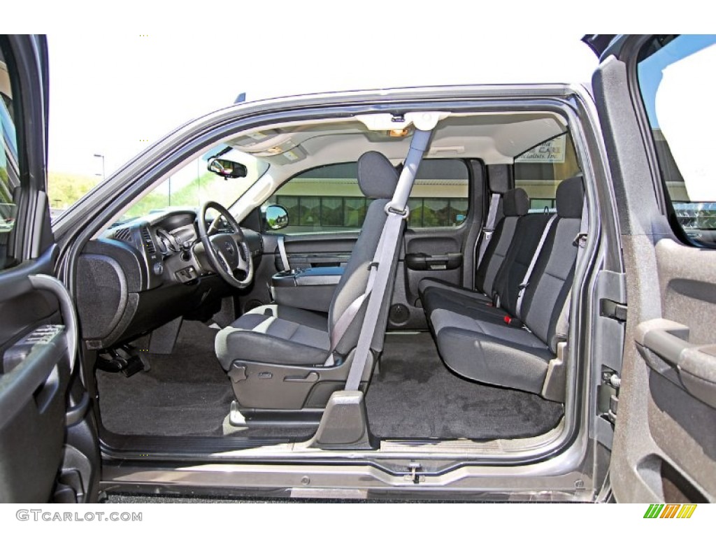 Ebony Interior 2010 GMC Sierra 1500 SLE Extended Cab 4x4 Photo #81132942