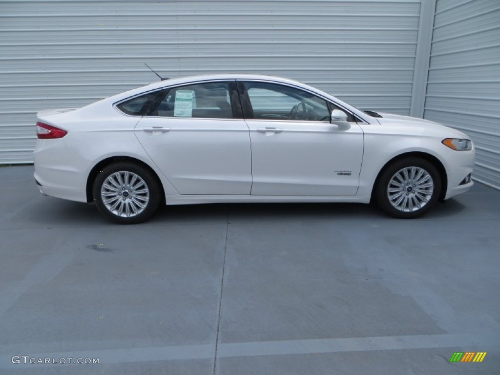 White Platinum Metallic Tri-coat 2013 Ford Fusion Energi Titanium Exterior Photo #81133236