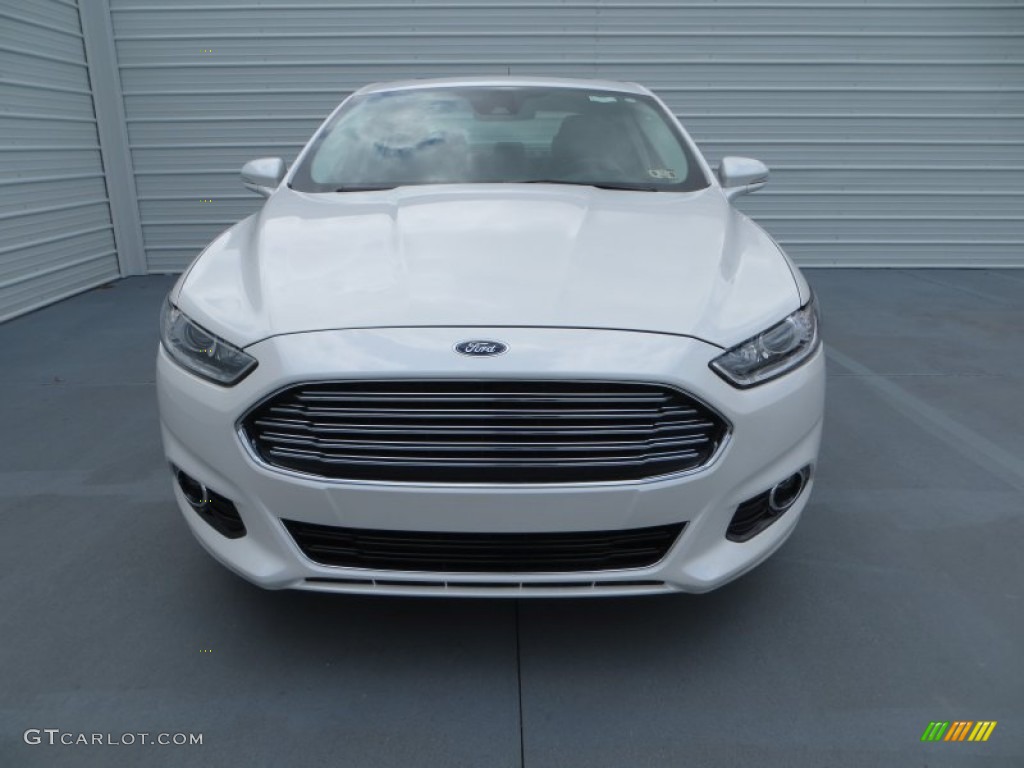 White Platinum Metallic Tri-coat 2013 Ford Fusion Energi Titanium Exterior Photo #81133395