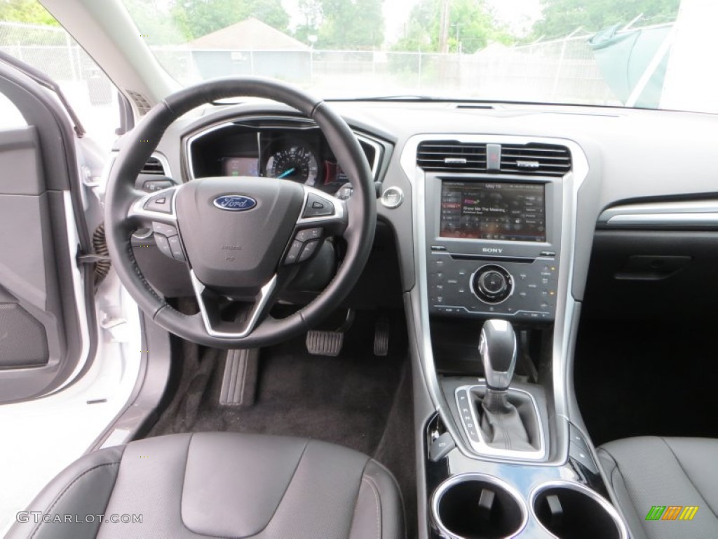 2013 Ford Fusion Energi Titanium Charcoal Black Dashboard Photo #81133695