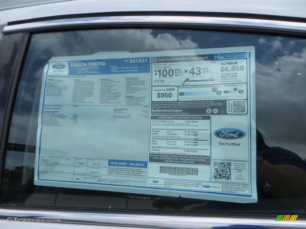 2013 Ford Fusion Energi Titanium Window Sticker Photos