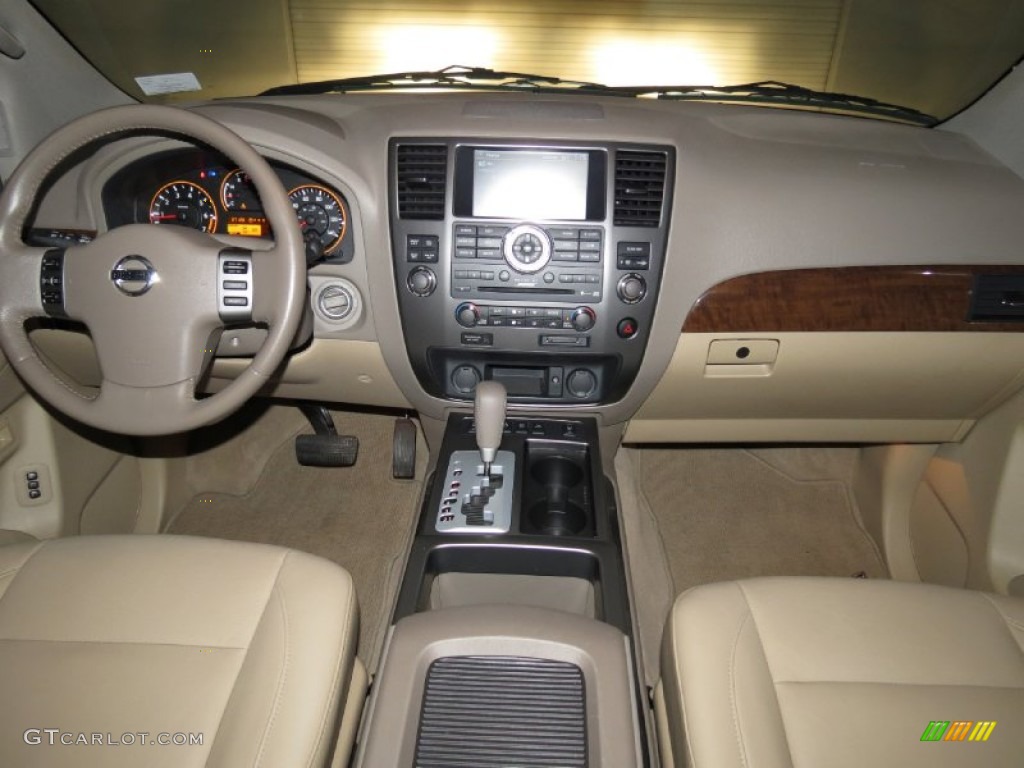 2011 Nissan Armada Platinum Almond Dashboard Photo #81134189