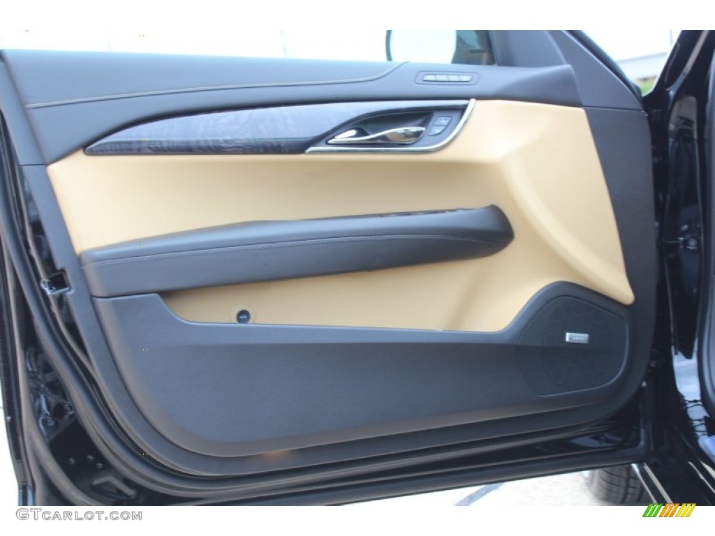 2013 Cadillac ATS 2.0L Turbo Luxury Caramel/Jet Black Accents Door Panel Photo #81134511